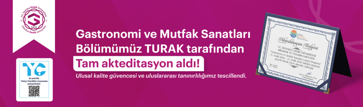 Gastronomi ve Mutfak Sanatları Bannerı