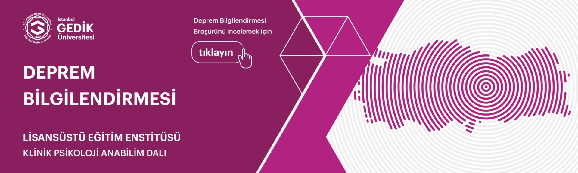 Deprem Bilgilendirme Bannerı